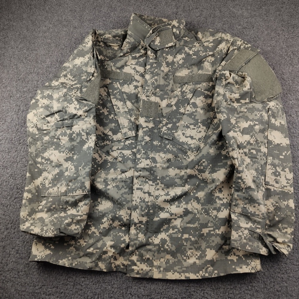 US Army Combat Jacket Mens Small ACU Digital Camo Coat EUC